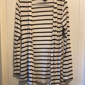 Striped Open Cardigan